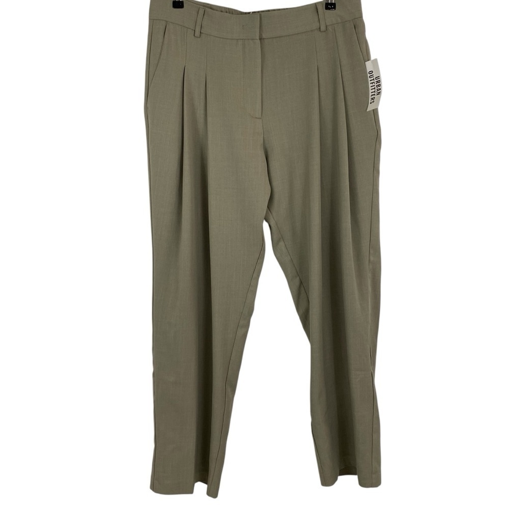 Urban Outfitters Womens Pleated Front Dress Pants Size Large Grayish Green